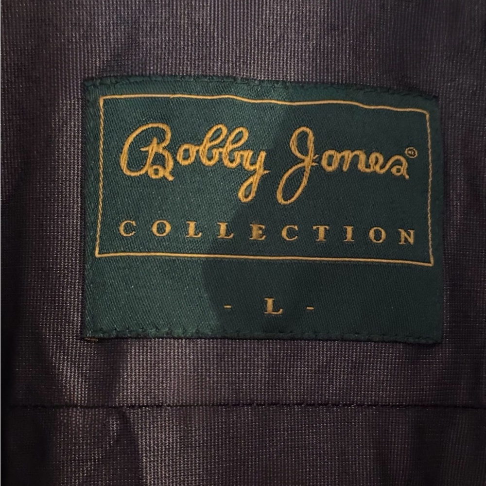 BOBBY JONES 🦄 Vintage 90’s Gray Plaid Pullover Quarter Zip Windbreaker Sz L - Picture 8 of 9